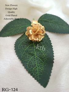 Flower design hig quality gold plated ring