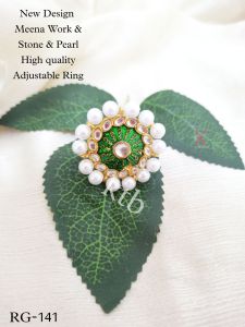 New design stone and pearl work ring