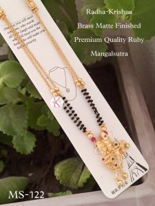 Radha krishna matte finished premium quality ruby manglasutra
