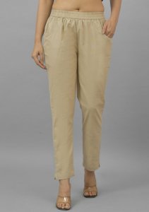 Beige cotton trouser