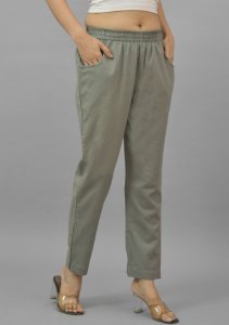 Gray cotton trouser