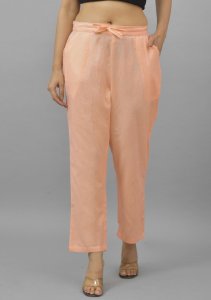 Peach cotton trouser