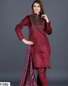 velvet kurti set
