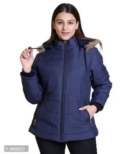 Polyester Solid Women Quilted Jacket
